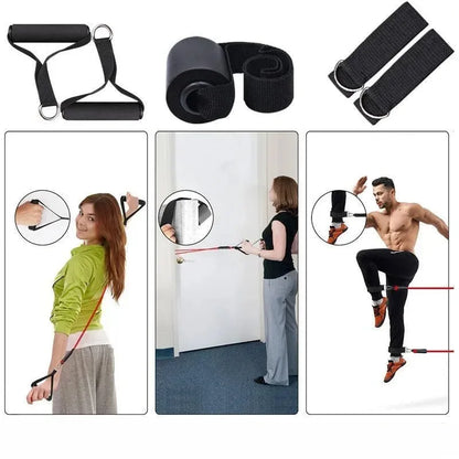 TRUZENIC 11-Piece Resistance Band Set – Portable Fitness Kit with Pull Ropes, Ankle Strap & Chest Expander