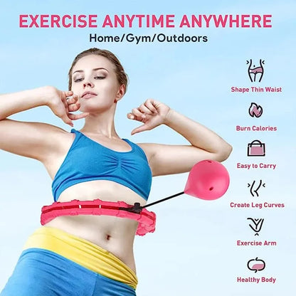 TRUZENIC 24-Section Smart Hula Hoop – Adjustable Fitness Exercise Ring with Waist Massager for Home Gym Workouts