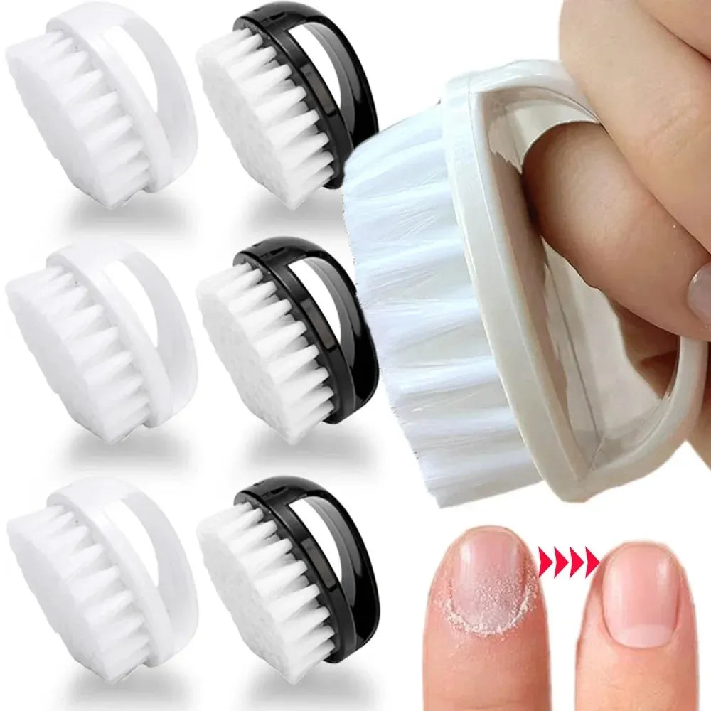 TRUZENIC 2pcs Nail Dust Cleaning Brushes – Hard Bristles Manicure and DIY Nail Care Tools