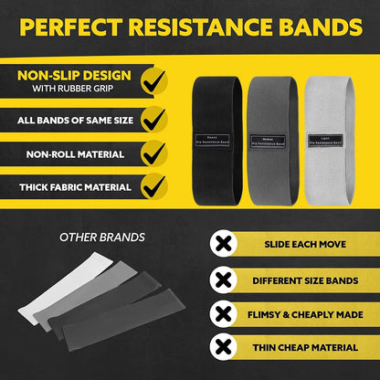 TRUZENIC Fabric Resistance Hip Bands – Glute & Thigh Workout Loops for Squats, Stretching & Fitness