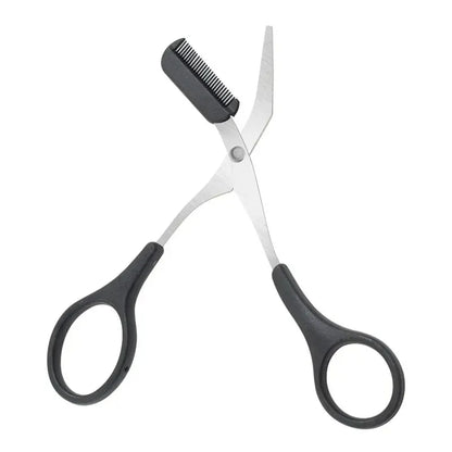 Stainless Steel Eyebrow Trimmer with Comb – Precision Shaping and Hair Removal Tool for Grooming and Makeup-TRUZENIC