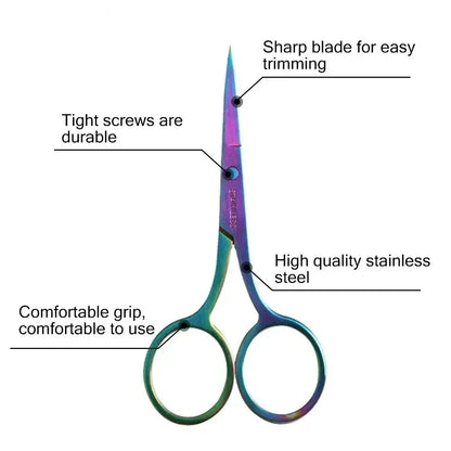 TRUZENIC Eyebrow and Eyelash Scissors – Facial Hair and Cuticle Trimmer Beauty Tool