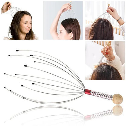 Stainless Steel Octopus Scalp Massager – Relaxing Head Scratcher and Itch Relief-TRUZENIC