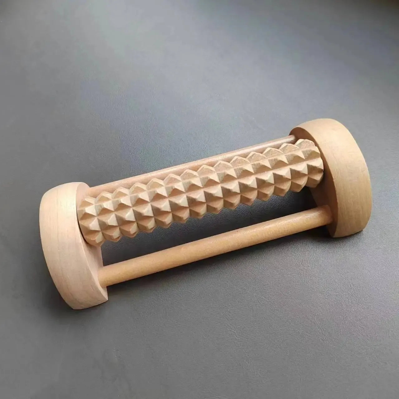 Wooden Foot Roller Massager – Solid Wood Acupressure Tool for Feet & Legs, Portable Design for Travel Use-TRUZENIC