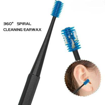 Soft Silicone Ear Cleaner – Double-Ended Spiral & Spoon Earpick Tool for Gentle Ear Wax Removal-TRUZENIC