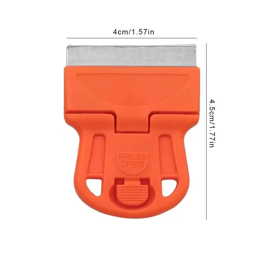 TRUZENIC Nail Art Scraper & French Manicure Stamp Set – Removable Cleaning Shovel & Glue Stickers Tool