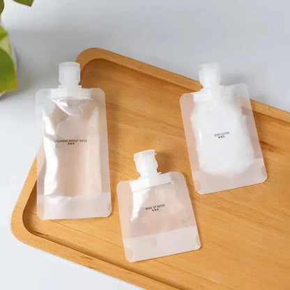 TRUZENIC 5-Piece Travel Bottles Set – Refillable Lotion, Shampoo & Toiletries Dispenser Pouches