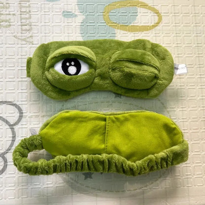 Sleeping Mask Frog Design – Soft Eye Shade Blindfold for Travel and Rest, Comfortable Design for Men and Women-TRUZENIC