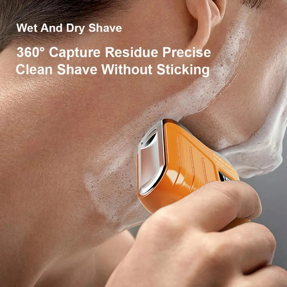Mini Electric Shaver for Men Rechargeable Double Head Beard Trimmer & Waterproof Portable Facial Razor-TRUZENIC