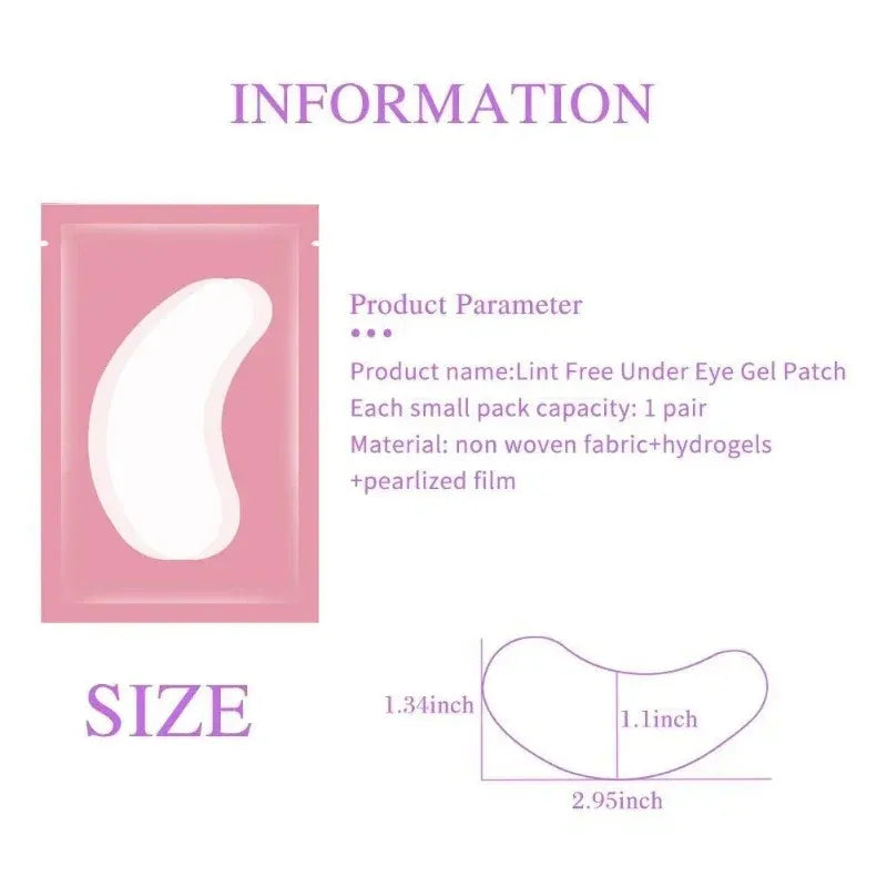 TRUZENIC 100-Pair Eye Patch Set – Under-Eyelash Stickers for Lash Extensions & Eyelid Protection