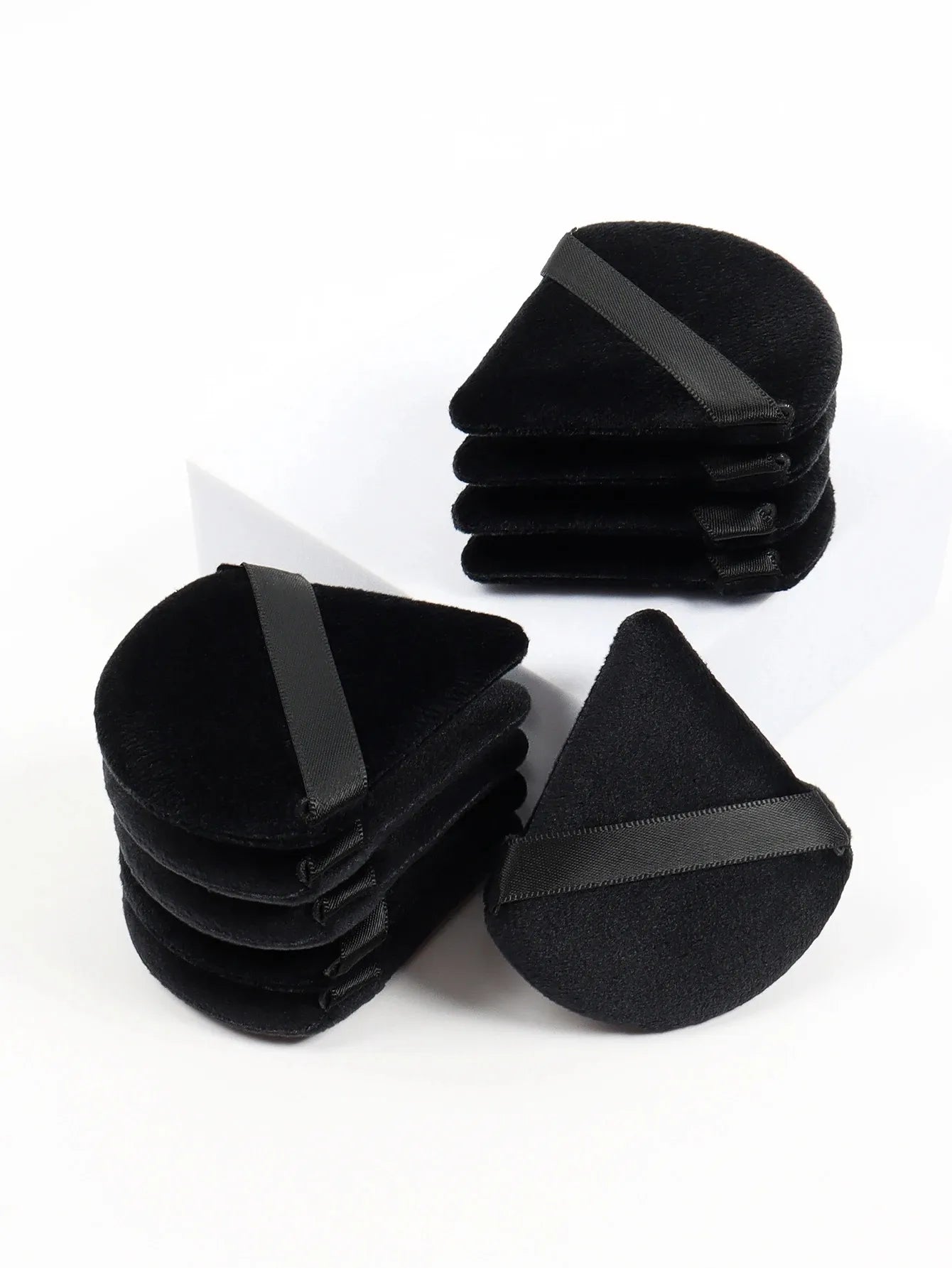 TRUZENIC Black Triangle Makeup Sponge – Soft Velvet Facial Powder & Foundation Puff