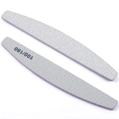 TRUZENIC 5-Piece Nail File Set – 80/100 Grit Sandpaper Cuticle & Manicure Tools, Mixed Colors