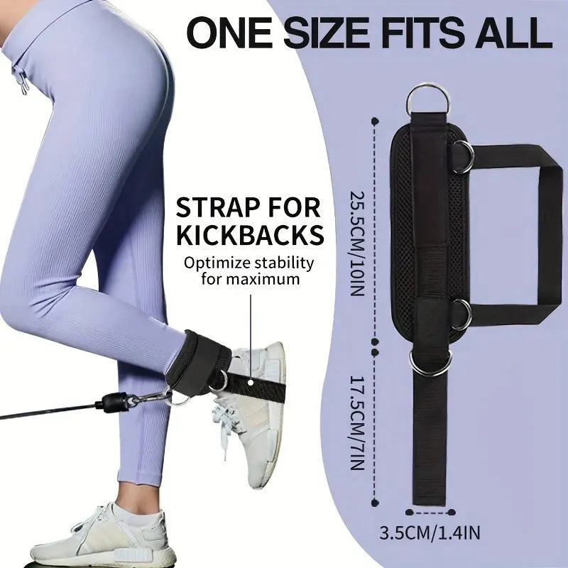 Padded Ankle Straps for Cable Machines – Double D-Ring Ankle Cuffs for Gym Leg Workouts and Kickbacks-TRUZENIC