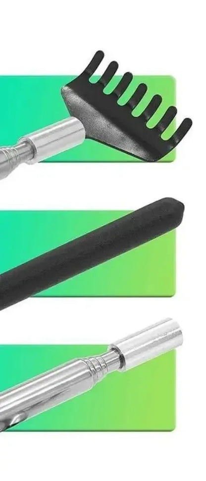 Back Scratcher – Stainless Steel Extendable Massager Tool with Carrying Bag-TRUZENIC