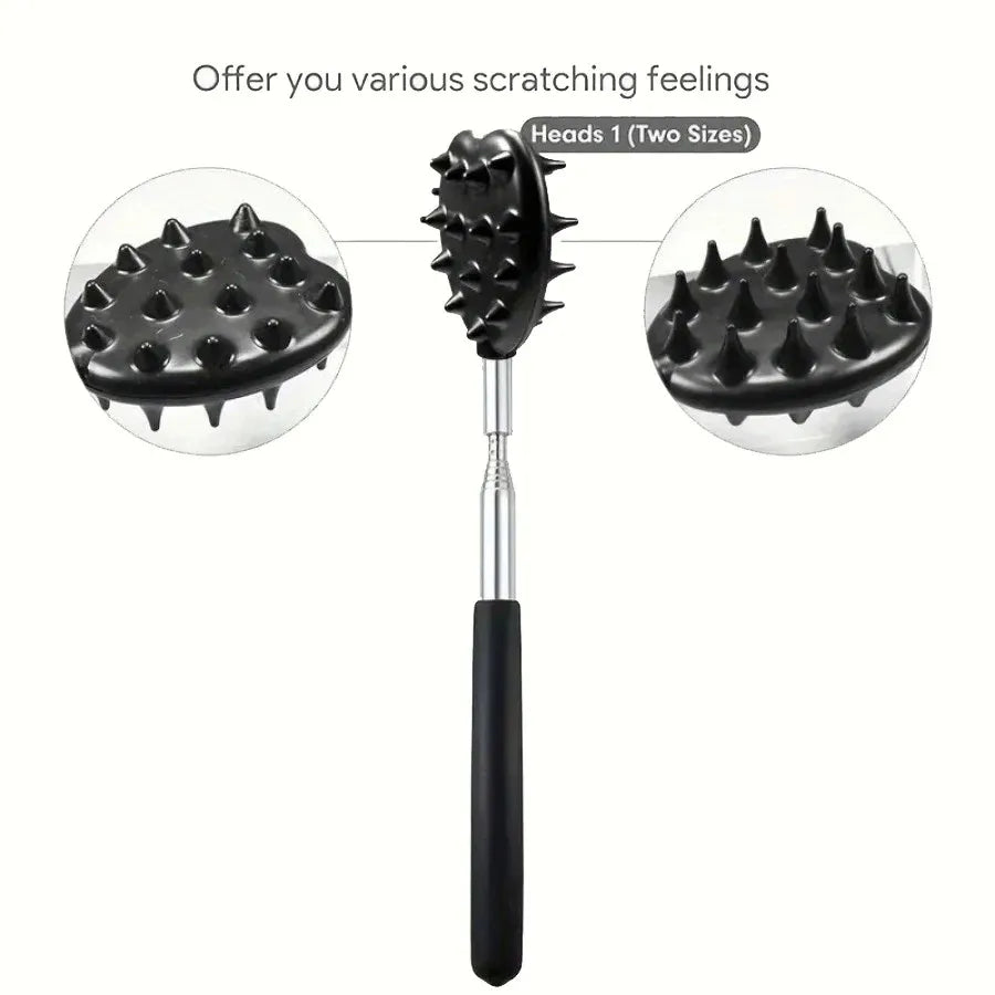 Extendable Cactus Back Scratcher – Retractable Itch Relief Stick with Dual Spike Sizes for Men and Women-TRUZENIC