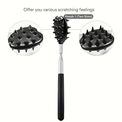 Extendable Cactus Back Scratcher – Retractable Itch Relief Stick with Dual Spike Sizes for Men and Women-TRUZENIC