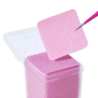 Pink Lint-Free Nail Wipes – 200 Pcs Cotton Pads for UV Gel, Polish Removal & Manicure Cleaning