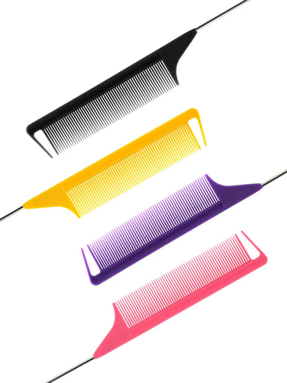 Professional Rat Tail Comb – Anti-Static Hair Styling Tool with Steel Pin for Salon and Barber Use-TRUZENIC