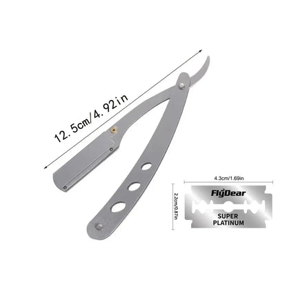 TRUZENIC Professional Straight Edge Razor – Stainless Steel Folding Shaver for Beard and Hair Grooming
