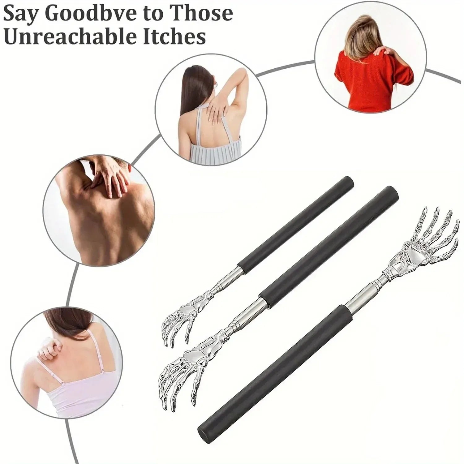 Telescopic Back Scratcher – Portable Stainless Steel Extendable Tool for Comfort and Daily Use-TRUZENIC