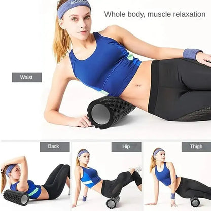 30cm Foam Roller – Grid Massage Column for Muscle Relaxation, Yoga, Pilates, and Home Fitness Training-TRUZENIC
