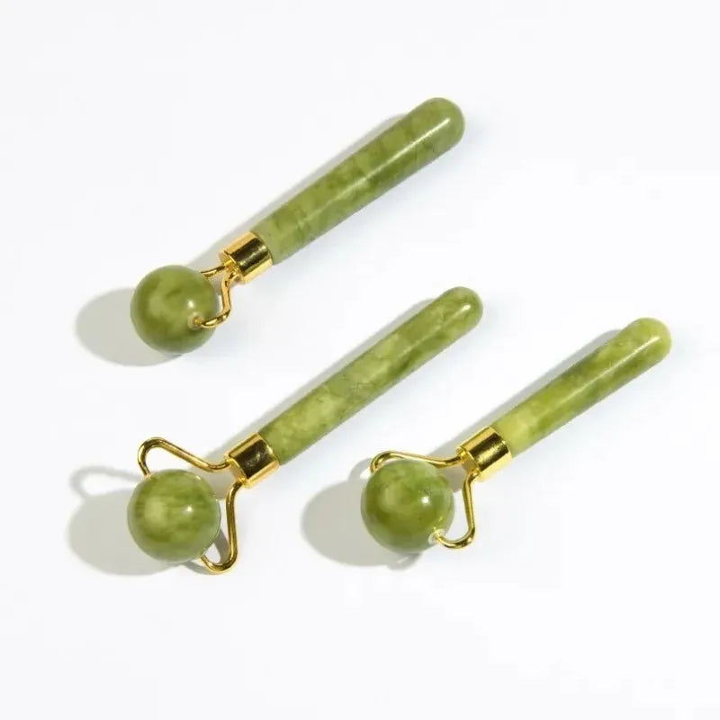 Natural Jade Roller, Double-End Facial Massage Tool for Face, Body, and Foot Care-TRUZENIC