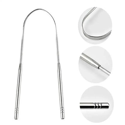 Tongue Scraper – U-Shaped Metal Oral Care Tool for Fresh Breath and Daily Hygiene-TRUZENIC