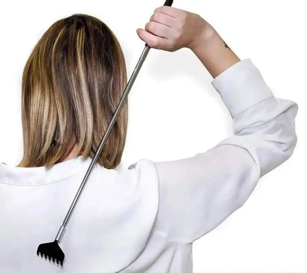 Back Scratcher – Stainless Steel Extendable Massager Tool with Carrying Bag-TRUZENIC