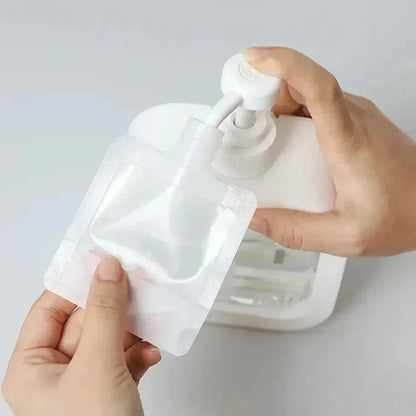 TRUZENIC 5-Piece Travel Bottles Set – Refillable Lotion, Shampoo & Toiletries Dispenser Pouches