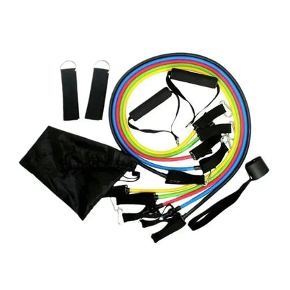 TRUZENIC 11-Piece Resistance Band Set – Portable Fitness Kit with Pull Ropes, Ankle Strap & Chest Expander