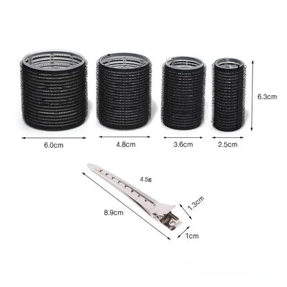 TRUZENIC 28-Piece Hair Roller Set – 18 Self-Grip Curlers & 10 Metal Clips, 3 Sizes for DIY Styling