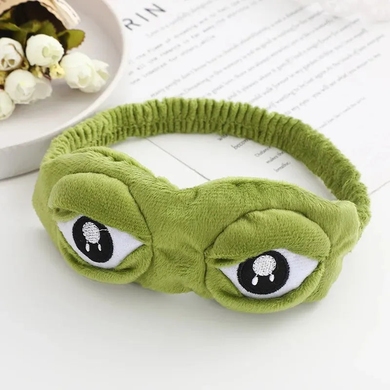 Sleeping Mask Frog Design – Soft Eye Shade Blindfold for Travel and Rest, Comfortable Design for Men and Women-TRUZENIC