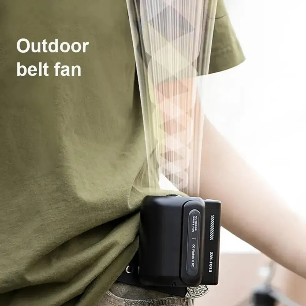 TRUZENIC Outdoor Waist & Neck Fan – Portable 3-Speed USB Handheld & Clip-On Cooling Fan