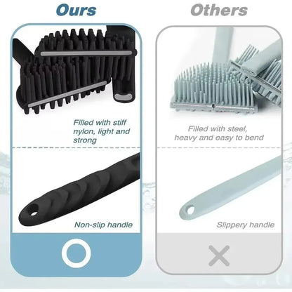Silicone Back Scrubber Brush – Soft Body Exfoliating Shower Brush with Handle for Bath and Skincare-TRUZENIC