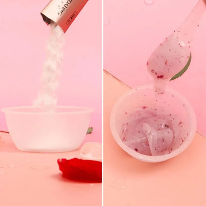 Hydro Jelly Mask Powder – 5 Pcs of DIY Peel-Off Facial Mask with Rose and Collagen for Moisturizing Skincare-TRUZENIC