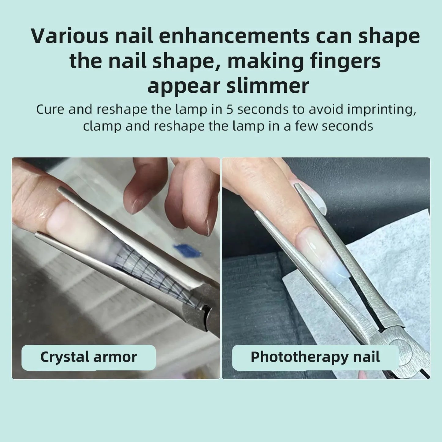 TRUZENIC Acrylic Nail C Curve Pincher Tool – Clamp Shaping Tweezers for Nail Extensions and UV Gel Tips