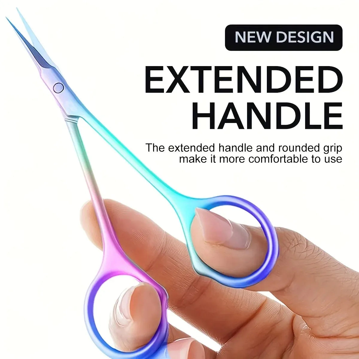 TRUZENIC Stainless Steel Manicure Scissors – Nail Care and Cuticle Trimming Tool