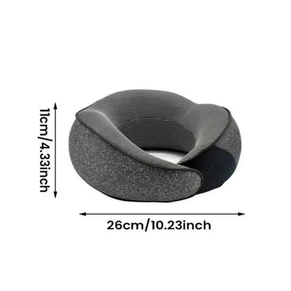 Memory Foam Travel Neck Pillow – U-Shaped Cervical Support for Sleep, Flights & Camping with Carry Bag-TRUZENIC