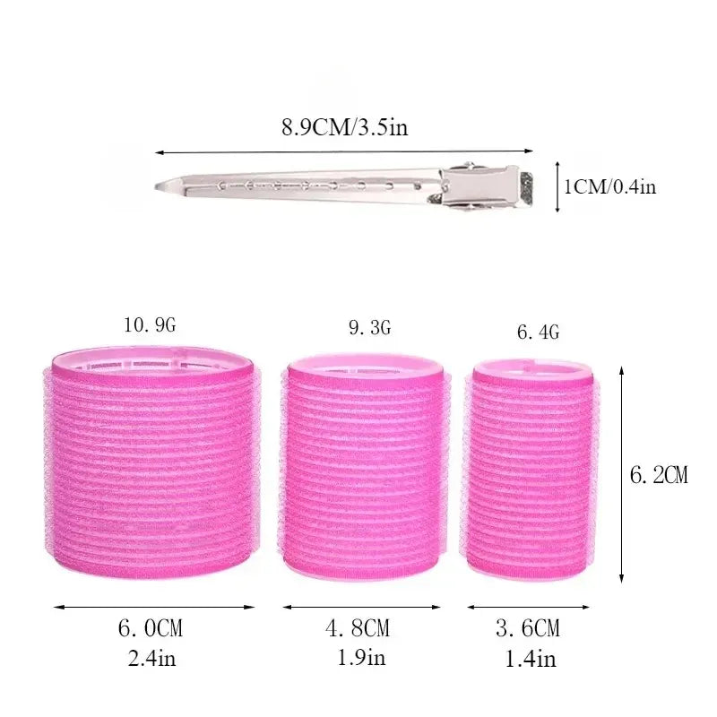 TRUZENIC 28-Piece Hair Roller Set – 18 Self-Grip Curlers & 10 Metal Clips, 3 Sizes for DIY Styling