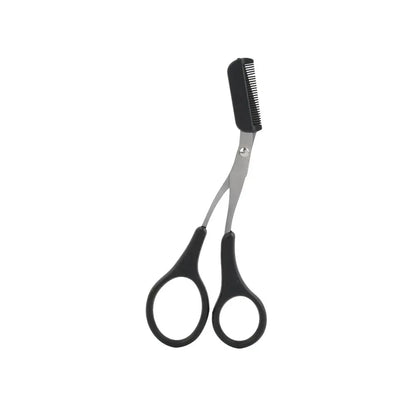 Stainless Steel Eyebrow Trimmer with Comb – Precision Shaping and Hair Removal Tool for Grooming and Makeup-TRUZENIC