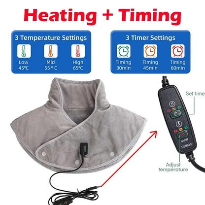 Neck & Shoulder Massager – Heated Vibration Pad with Infrared Warming for Everyday Comfort & Relaxation-TRUZENIC