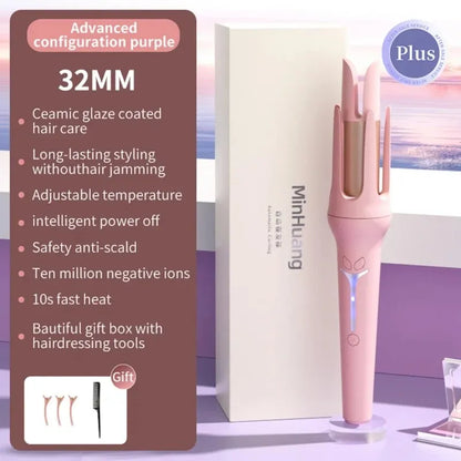 Automatic Hair Curler – 32mm Barrel with 4-Speed Heat Settings for Quick & Easy Styling-TRUZENIC