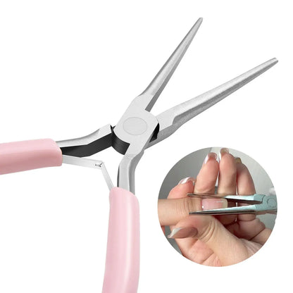 TRUZENIC Acrylic Nail C Curve Pincher Tool – Clamp Shaping Tweezers for Nail Extensions and UV Gel Tips