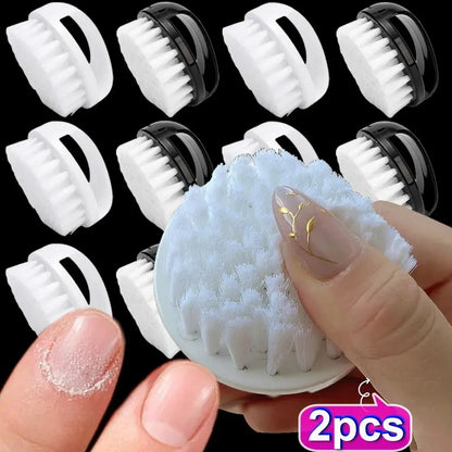 TRUZENIC 2pcs Nail Dust Cleaning Brushes – Hard Bristles Manicure and DIY Nail Care Tools