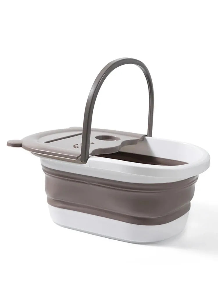 Foldable Foot Soaking Basin – Deep Massage Foot Bath with Cover for Home or Dorm Use-TRUZENIC