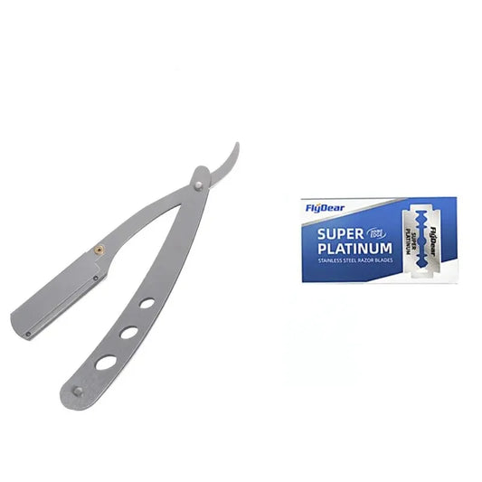 TRUZENIC Professional Straight Edge Razor – Stainless Steel Folding Shaver for Beard and Hair Grooming