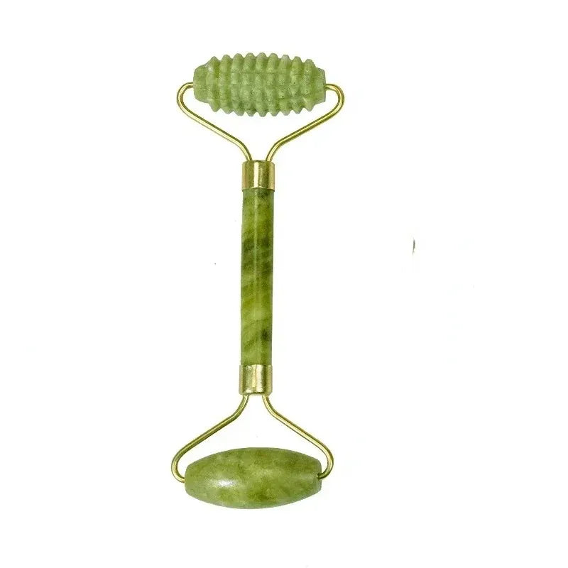 Natural Jade Roller, Double-End Facial Massage Tool for Face, Body, and Foot Care-TRUZENIC