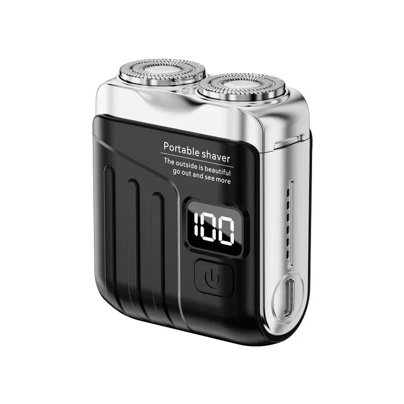 Mini Electric Shaver for Men Rechargeable Double Head Beard Trimmer & Waterproof Portable Facial Razor-TRUZENIC