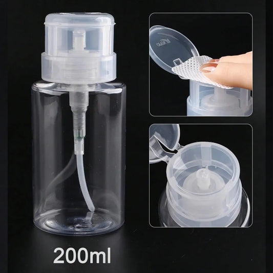 TRUZENIC 100ml Refillable Pump Bottles – Empty Dispenser for Nail Polish Remover & Manicure Tools
