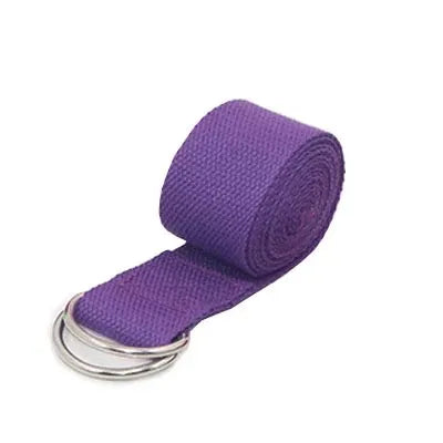 TRUZENIC Cotton Yoga Strap 183×3.8cm – Adjustable D-Ring Fitness Stretching Belt for Yoga & Pilates